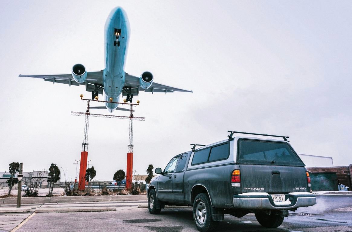 truck and plane